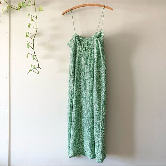 ZARA Green Midi Dress‎ Size M Ref: 2587/165 Strappy Animal Leopard Print - Picture 6 of 7
